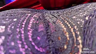 Pov Mistress' Massive Ass Smothers Face While Feet Gag in Skirt Stockings