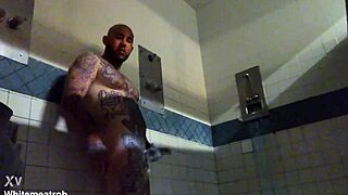 damn in prison jerking huge tattooed white cock wet solo cumshot