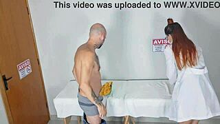 hot nurse doctor gives admission exam then craves patient's cock for deepthroat blowjob!