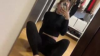 early morning blacknails girl slips into pink socks teasing fetish soles for feetworld fans