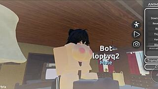 roblox slut drops to knees slurping massive bbc for her dominant master every time