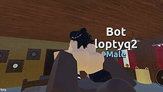 roblox slut drops to knees slurping massive bbc for her dominant master every time