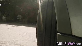 Two cute lesbians in heels finger and trib each other hard