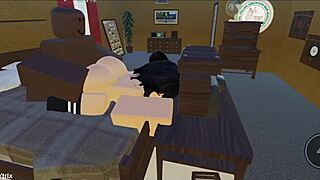 roblox slut drops to knees slurping massive bbc for her dominant master every time