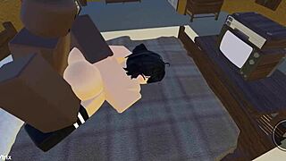 roblox slut drops to knees slurping massive bbc for her dominant master every time