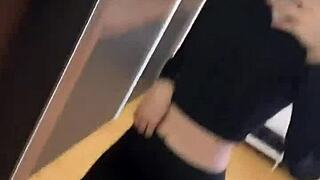 early morning blacknails girl slips into pink socks teasing fetish soles for feetworld fans