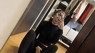 early morning blacknails girl slips into pink socks teasing fetish soles for feetworld fans