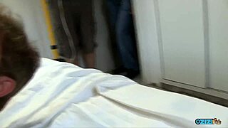 busty babe in fishnets takes rough cock stuffing her shaved pussy deep