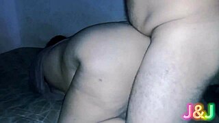 caught the thick hottie bent over doggystyle in the bedroom begging for it