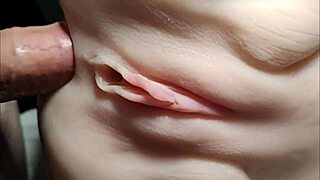 look at these crisp close-ups of double penetration on shaved fuck doll pussy