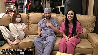 doctor blasts huge cum load straight down blaire celeste's throat in tampa