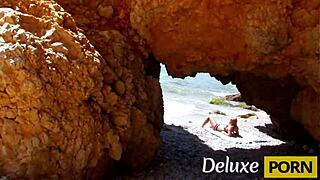 milf nicole pearl with huge tits bent over beach for hardcore anal pounding by big cock 😈🍑💦
