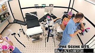 Step Sisters Spread Legs as Hot Cum Blasts Their Shaved Pussies Hard