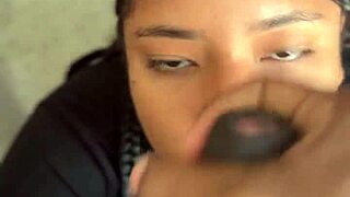 Stepsis bestie brunette drops in for sloppy deepthroat blowjob!! 👅🍆😩