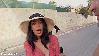 katrina moreno fucked outdoors by monster cock with deepthroat licks!