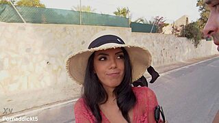 katrina moreno fucked outdoors by monster cock with deepthroat licks!