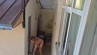 backstage i catch dude with monster cock jerking off then deepthroat his dick and take anal