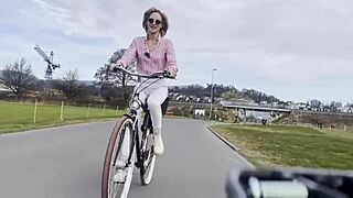 worship miss daisy diamond's natural tits on her biker wheels vlog