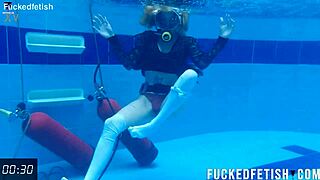 ashlee rose horny slut dives scuba in wet dress