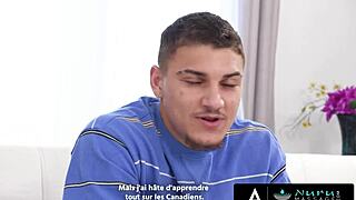 Foreign Student Gets Nuru Massage from Hot Canadian Roommate Then Fucks Her Dorm Room Doggystyle