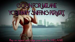 Melanie you panty sniffing pervert goon harder for this goddess wife on homemade pov ride