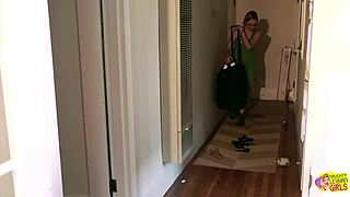 Horny Lesbian Babe Pounds Girlfriend's Pussy with Strapon After Trip