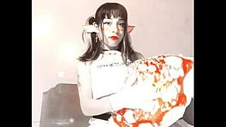 Bonneyuwu's elfa cosplay teases panties for stepdad view