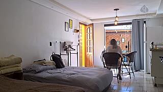 Wife teases legs with husband's friend