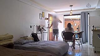 Wife teases legs with husband's friend