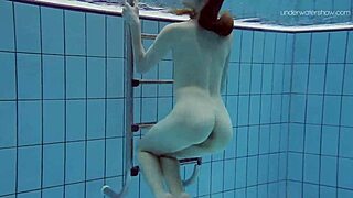 anna netrebko teases in wet bikini pool swims