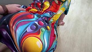 Busty stepmom's huge ass gets stuck in closet stepson pounds all holes doggystyle anal blowjob