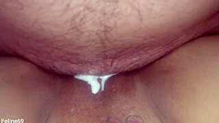 creamy latina mulata squirts big cock interracial creampie tits