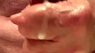 check out this 65 year old granny's slow mo jerk to huge cumshot 💦