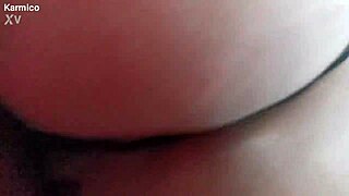 Hey babe, check my wife's chubby ass in that tiny thong!