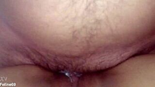 creamy latina mulata squirts big cock interracial creampie tits