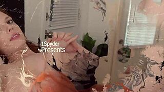 spy cam catches scarlett mae showering naked next door