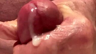 check out this 65 year old granny's slow mo jerk to huge cumshot 💦