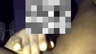 watch her tease that big black cock with her swollen juicy shaved pussy lips