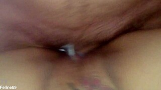 creamy latina mulata squirts big cock interracial creampie tits