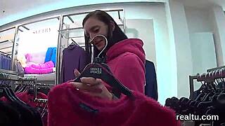 czech mall cutie strips seduced into hardcore pov ride by stranger