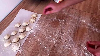 my stepsis was starving so i fed her dumplings then fucked her tight pussy hard