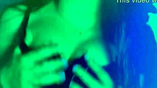 dirty student gropes her big natural tits with ahegao face begging daddy for cum