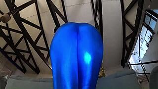 shiny cameltoe teases with hard SPANKS deep BLOWJOBS and rough DOGGY double cumshots