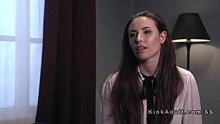 you ready to see this tied brunette gagged and anal banged hard?