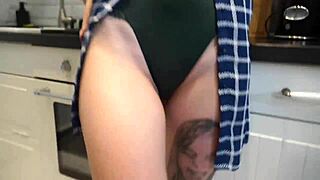 quickie in kitchen with tattooed neighbor babe worth skipping plans?