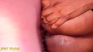 whoa this big tits ebony milf squirts wild on white cock pov... dripping everywhere!