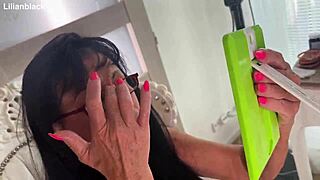 a plump mature bbw in pantyhose does pov solo toy play for special fan