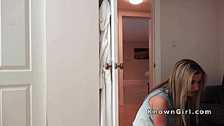 My busty girlfriend bangs me pov