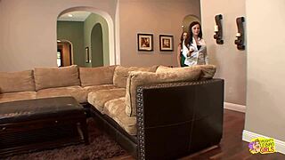 Whoa, perfect big tit lesbians devour hairy pussies on the couch!