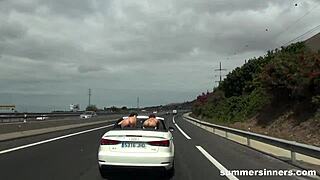 we flashed small tits at flea market then fingered shaved pussy vibed to orgasm at home outdoors